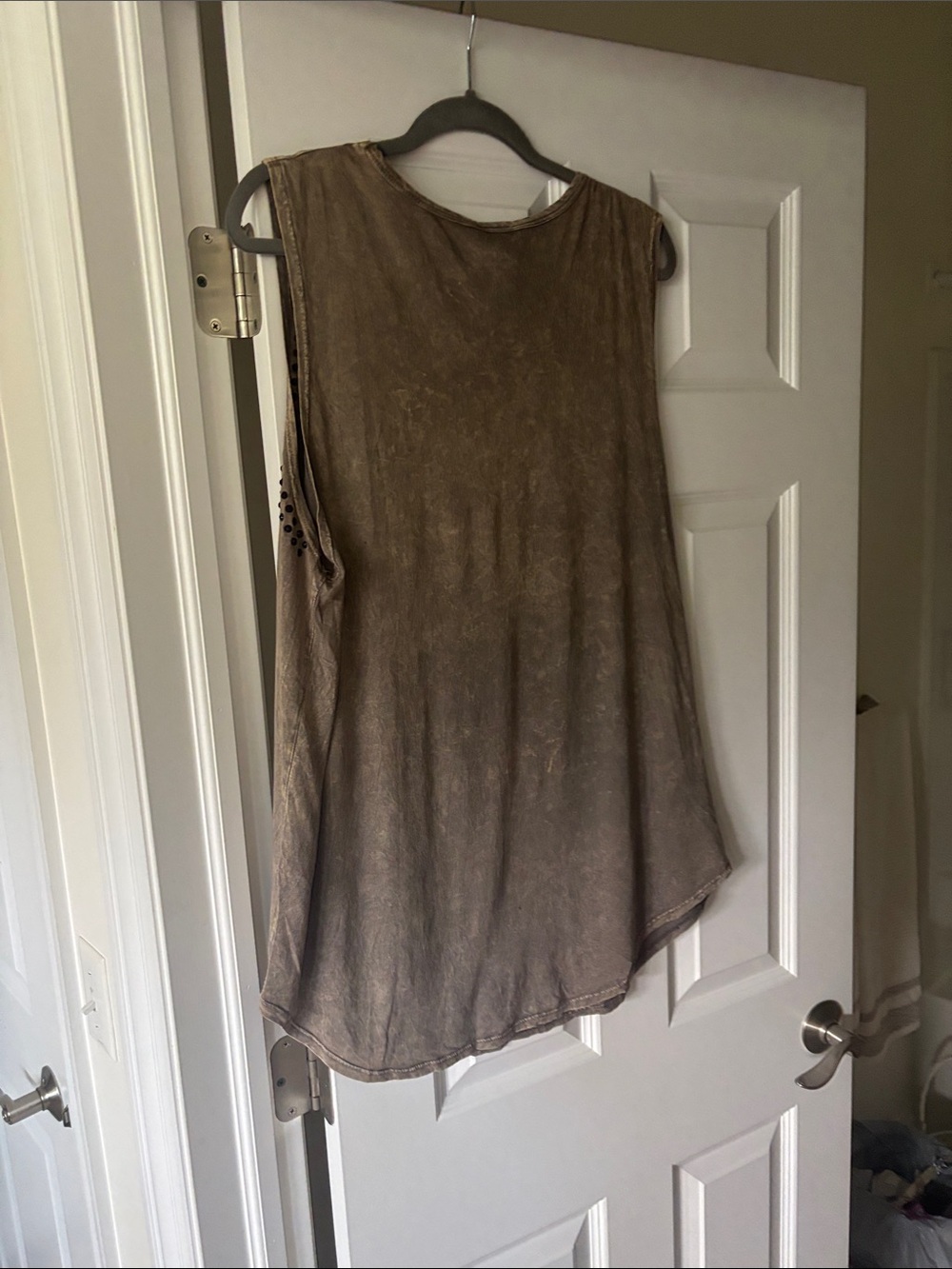 Vocal Washed Taupe Graphic Tank - Picture 3 of 4